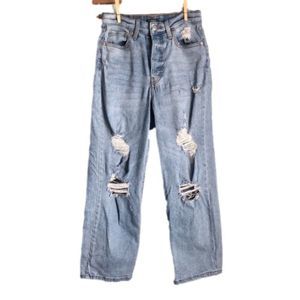 𝅺WILD Fable Distressed Highest Rise Straight Jeans Size 4